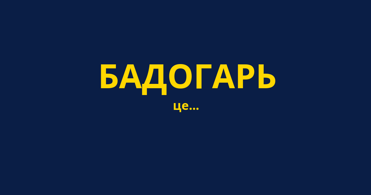 БАДОГАРЬ