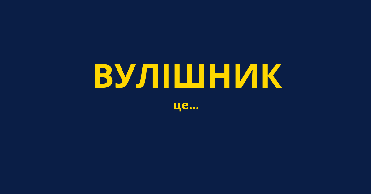ВУЛІШНИК