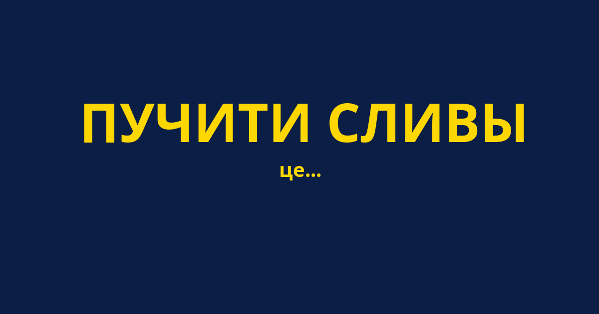 ПУЧИТИ СЛИВЫ
