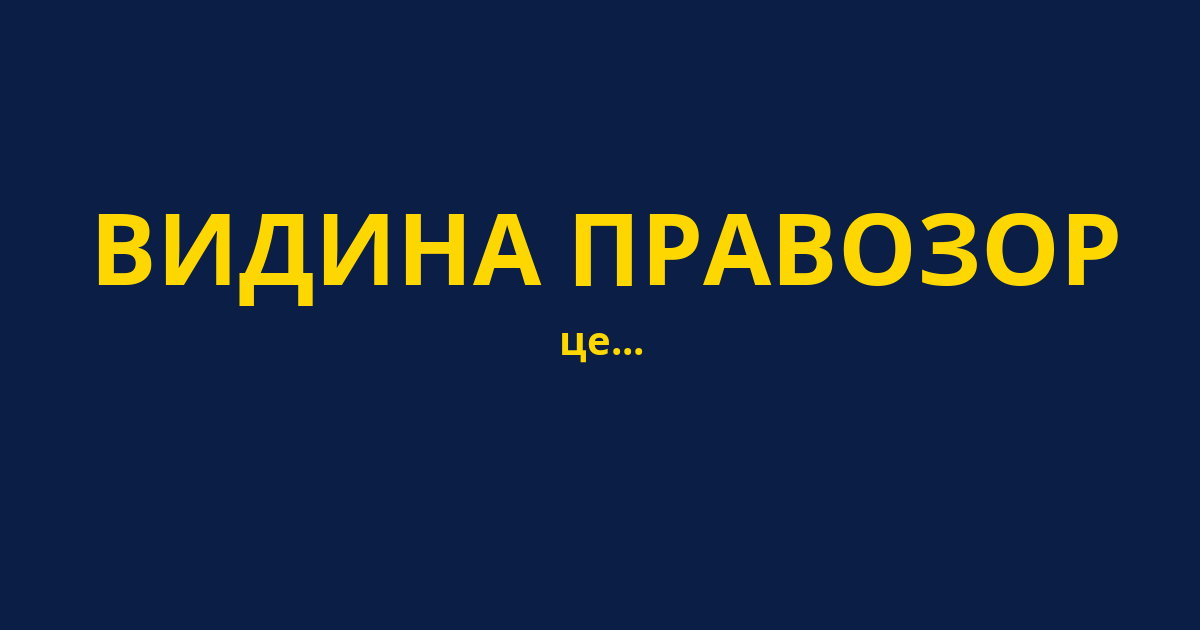 ВИДИНА ПРАВОЗОР