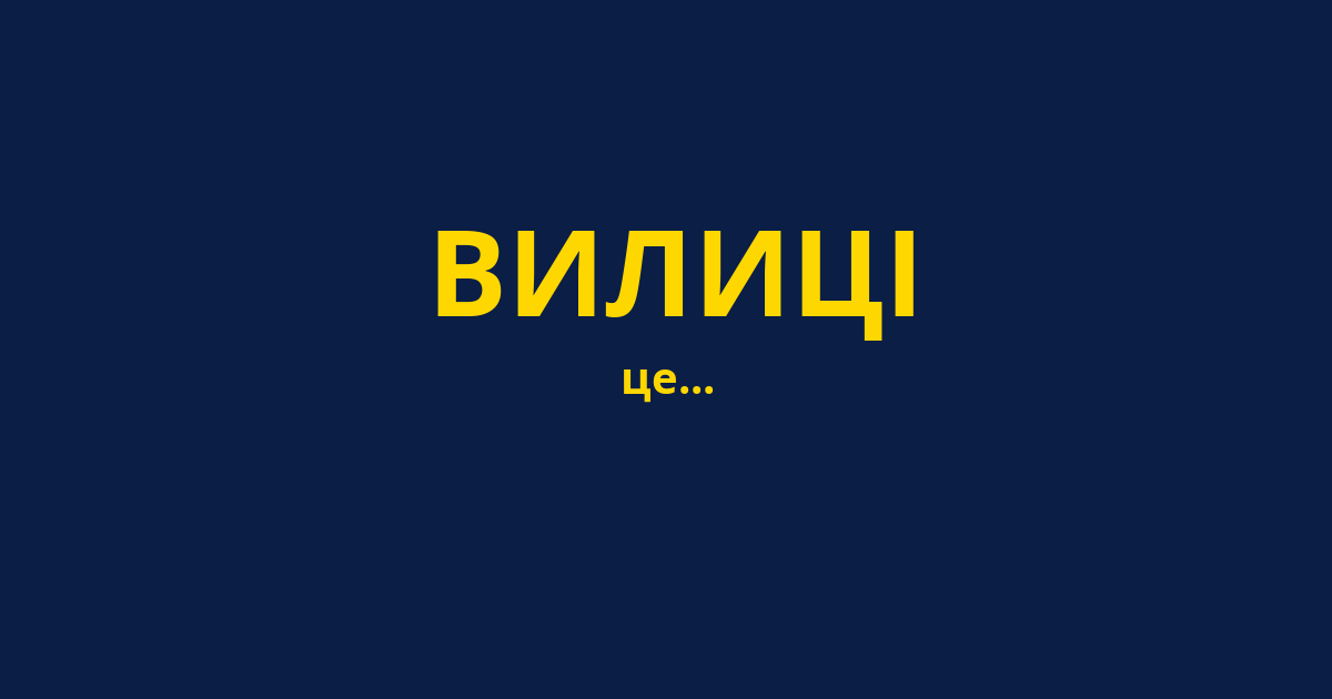 ВИЛИЦІ
