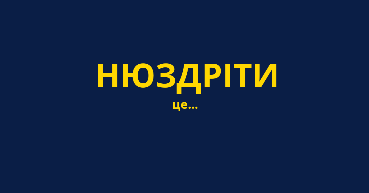 НЮЗДРІТИ